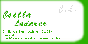csilla loderer business card